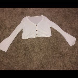 White long sleeved crop top